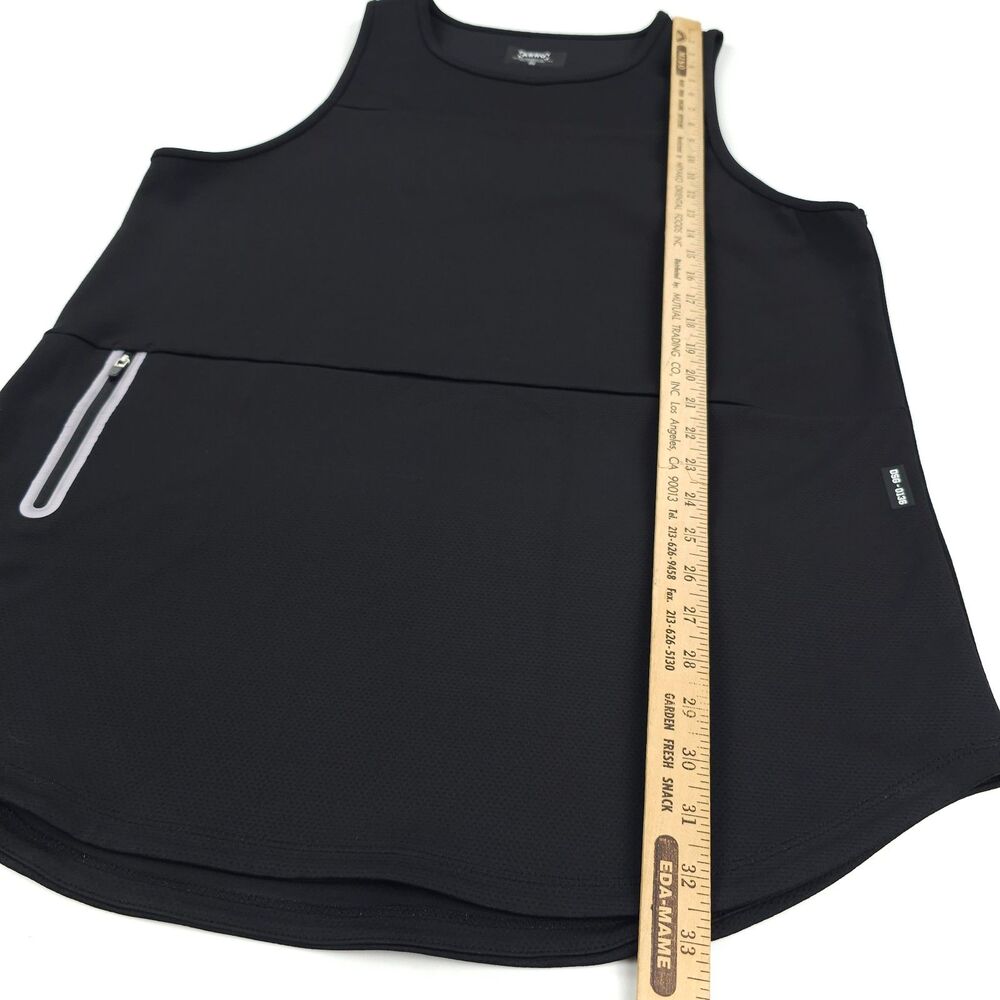 ASRV DSG-0136 SilverPlus Mesh Utility Tank Black Athleisure Minimal Sporty Gym - Picture 5 of 10